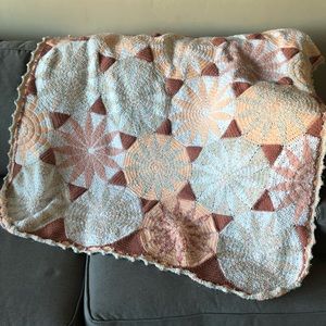 Handmade crochet vintage baby blanket lapghan